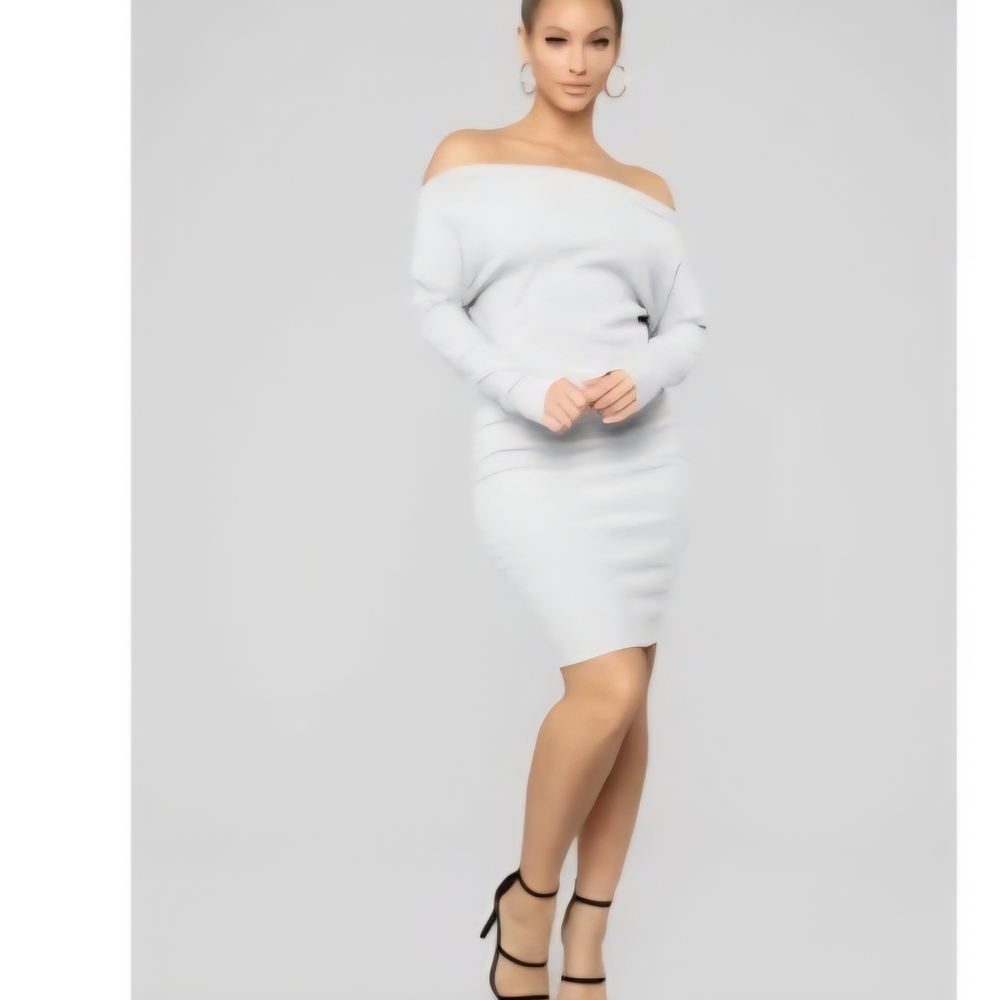 Fashion Nova One Shoulder White Dress